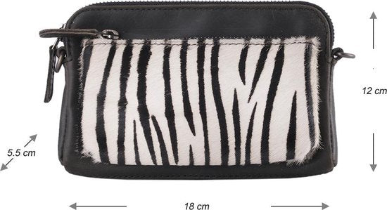 Crossbody tasje met dieren print minibag kleine dames tasje clutch - Arrigo Leather Goods