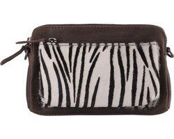 Crossbody tasje met dieren print minibag kleine dames tasje clutch - Arrigo Leather Goods