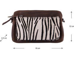 Crossbody tasje met dieren print minibag kleine dames tasje clutch - Arrigo Leather Goods