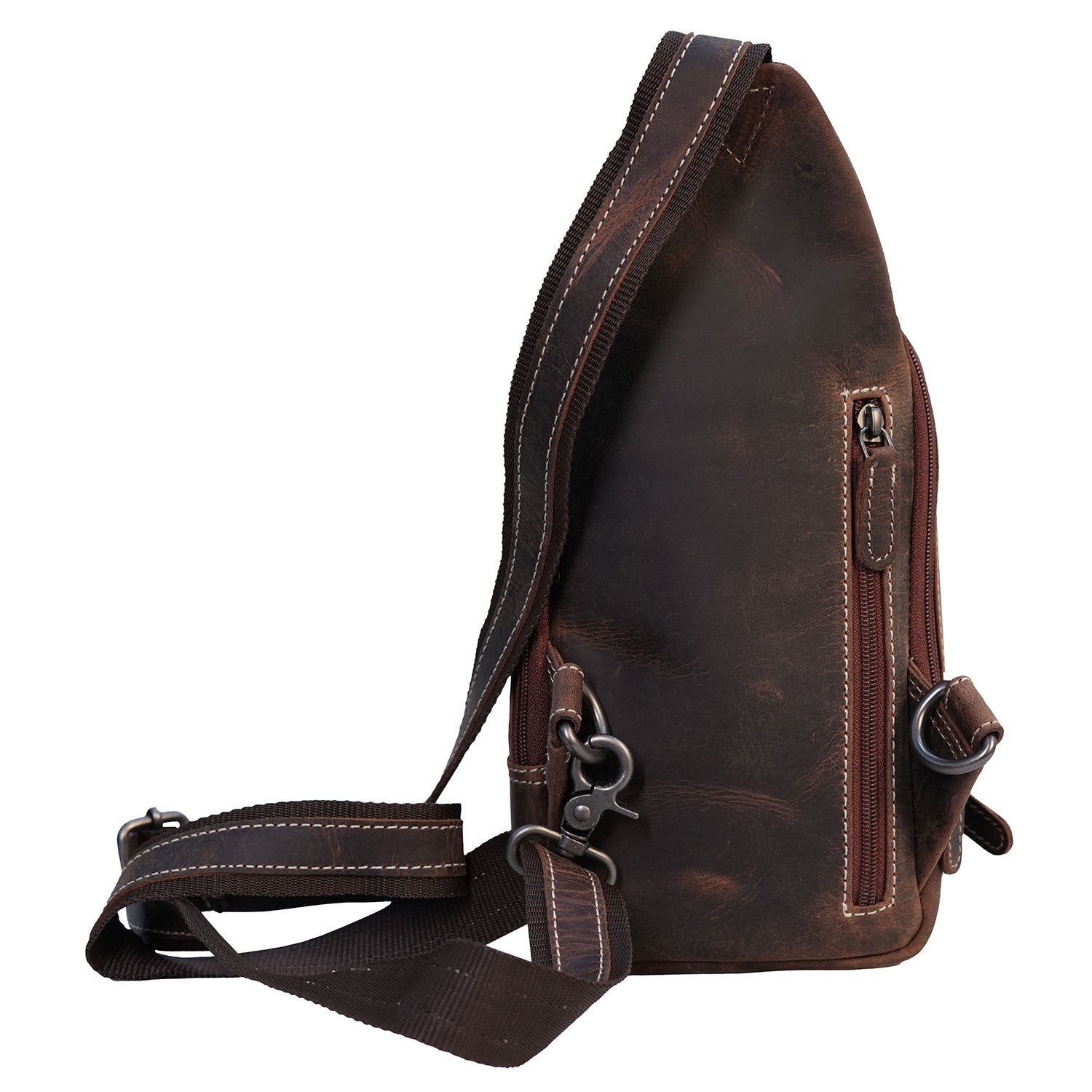 Crossbodytas Slingbag cognac - Arrigo.nl