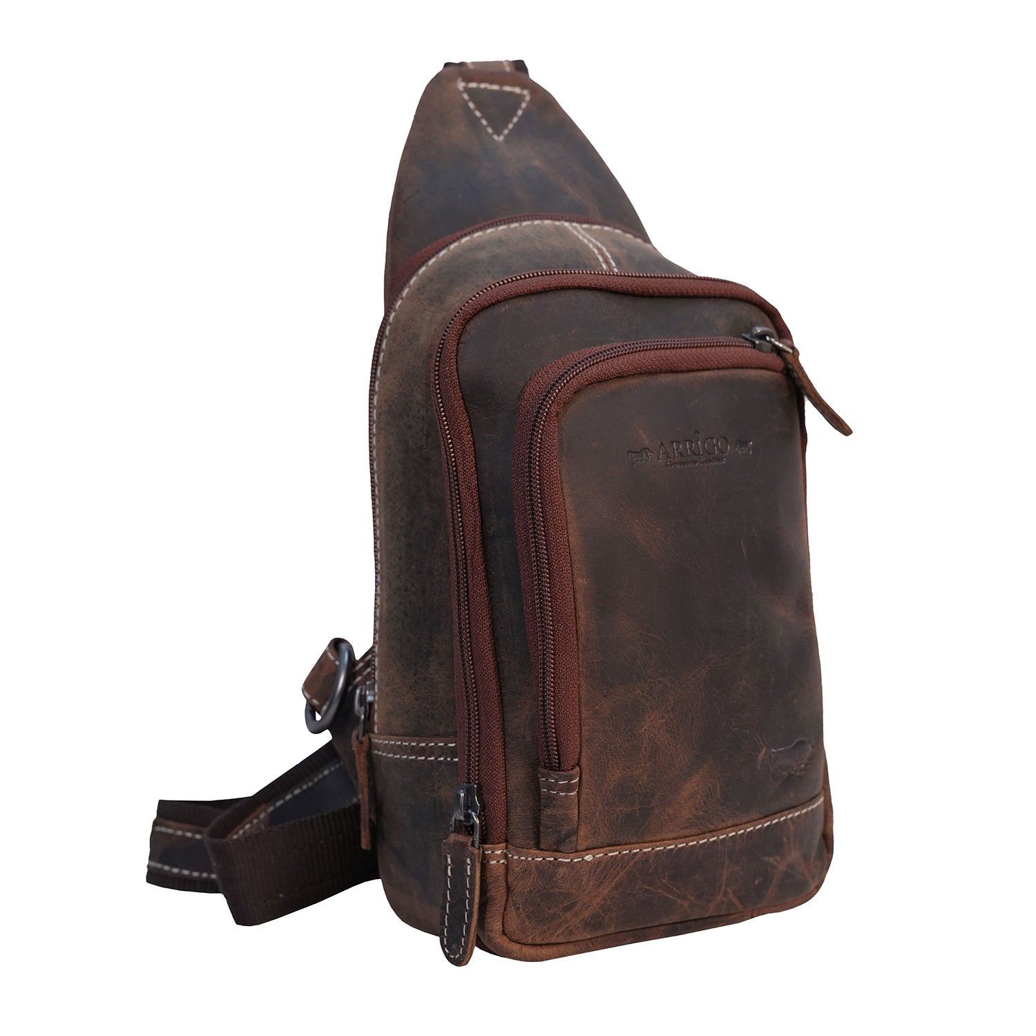 Crossbodytas Slingbag cognac - Arrigo.nl