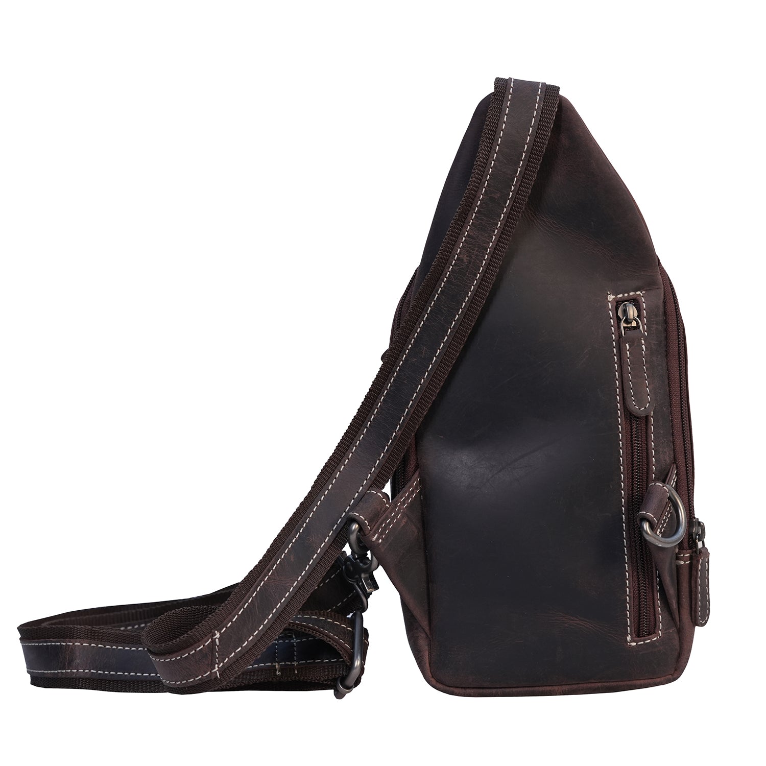 Crossbodytas Slingbag donkerbruin - Arrigo.nl