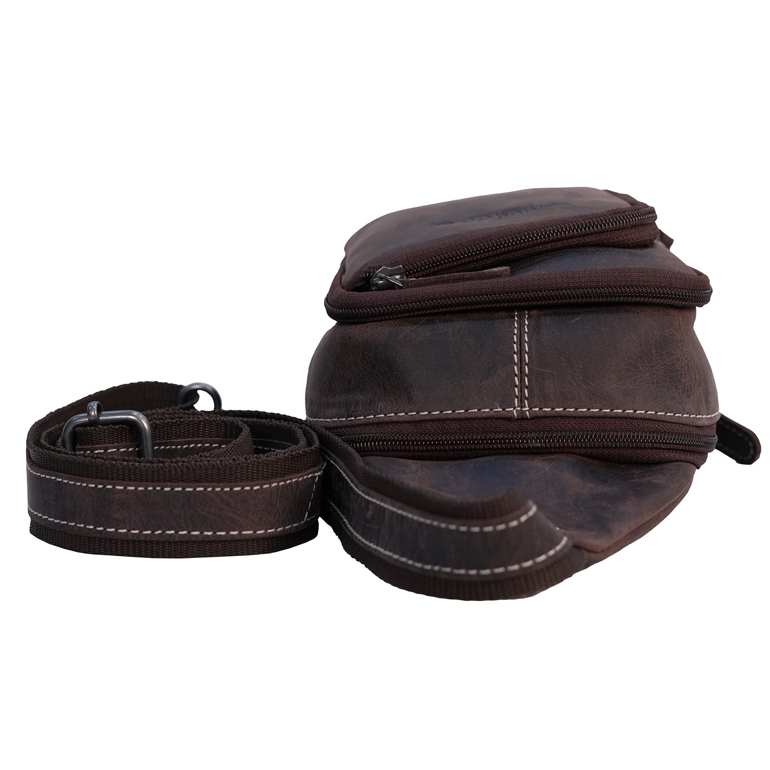 Crossbodytas Slingbag donkerbruin - Arrigo.nl