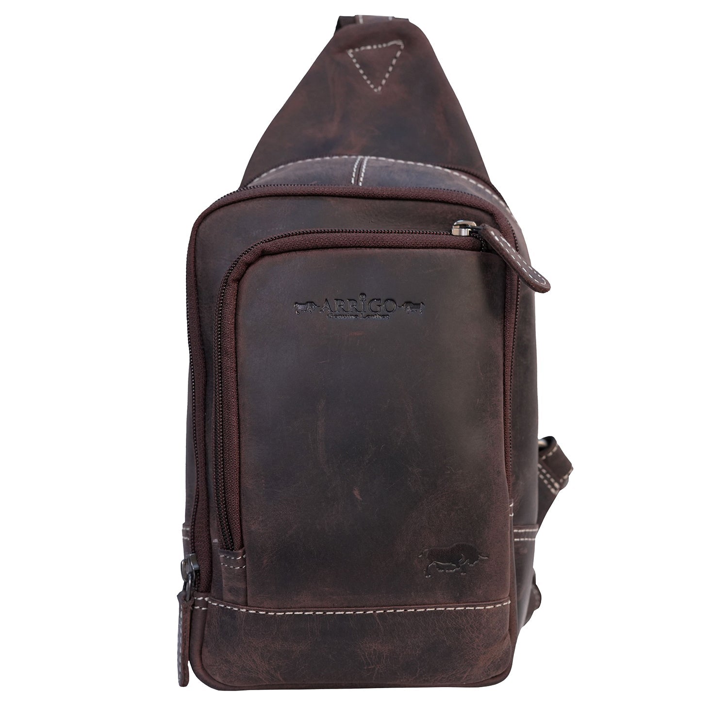 Crossbodytas Slingbag donkerbruin - Arrigo.nl