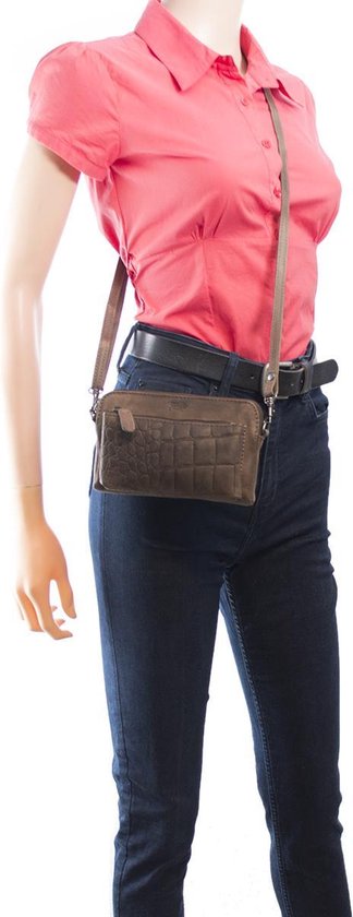 Crossbodytas croco cody minibag crossbody bag leren tasje dames tasje - Arrigo.nl