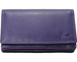 Dames Portemonnee - Donkerpaars Leer met RFID Bescherming - Arrigo.nl