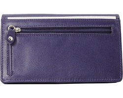 Dames Portemonnee - Donkerpaars Leer met RFID Bescherming - Arrigo.nl