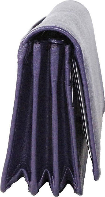 Dames Portemonnee - Donkerpaars Leer met RFID Bescherming - Arrigo.nl