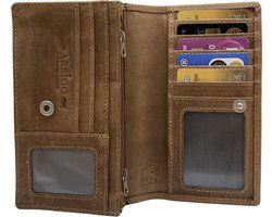 Dames Portemonnee - Leer met Anti-Skim Bescherming en Krokodillenprint - Arrigo.nl