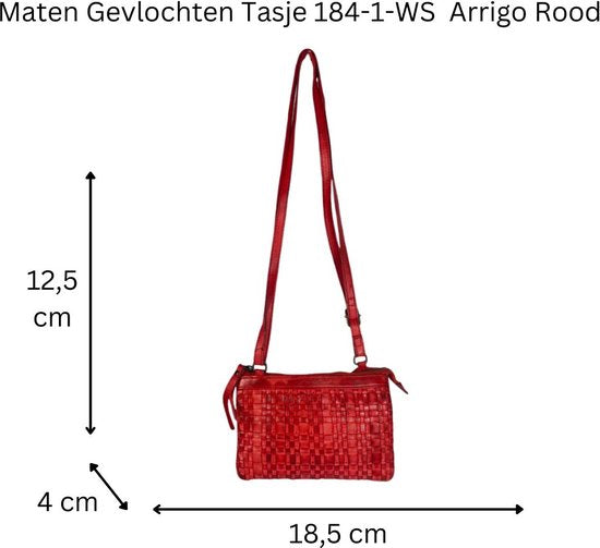 Dames Portemonnee - Rood Leren Telefoontas Crossbody Tas - Arrigo.nl