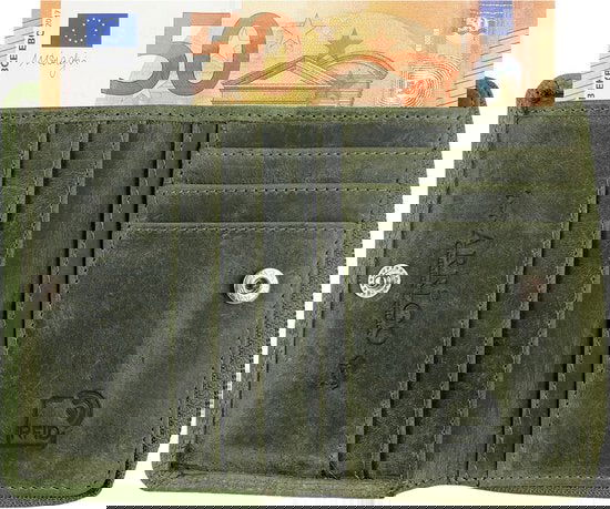 Dames Portemonnee met Bloemenprint van Groen Leer - Arrigo.nl