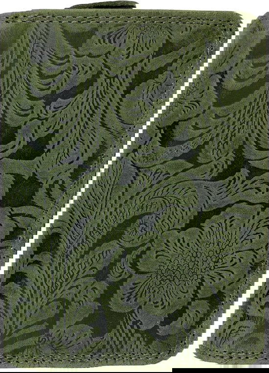 Dames Portemonnee met Bloemenprint van Groen Leer - Arrigo.nl