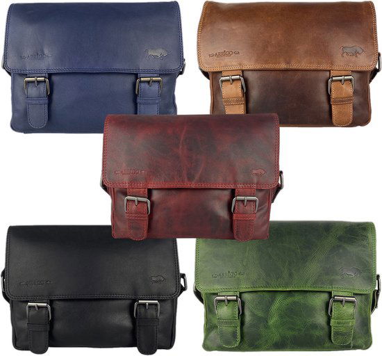 Dames Schoudertas - Cognac Leren Messenger Bag / Crossbody Tas - Arrigo.nl