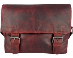 Dames Schoudertas - Rood Leren Messenger Bag / Crossbody Tas - Arrigo.nl