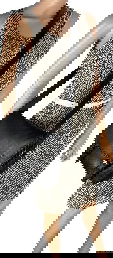 Dames Schoudertas - Zwart Leren Messenger Bag / Crossbody Tas - Arrigo.nl