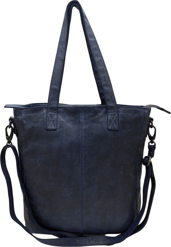 Dames Shopper - Donkerblauw Model met Kort en Lang Hengsel - Arrigo.nl