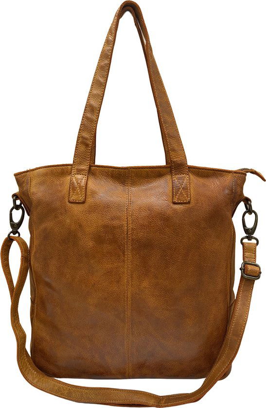 Dames Shopper - Lichtbruin Model met Kort en Lang Hengsel - Arrigo.nl