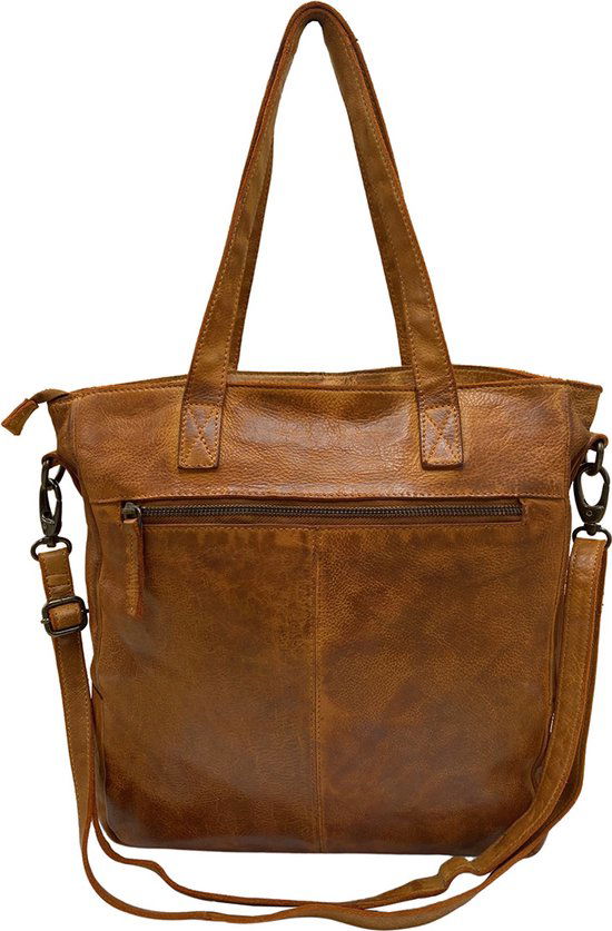 Dames Shopper - Lichtbruin Model met Kort en Lang Hengsel - Arrigo.nl