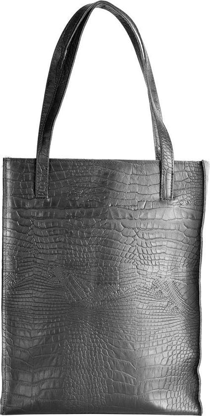 Dames Shopper - Zwart Leren Boodschappentas / Shopper Bag - Arrigo.nl