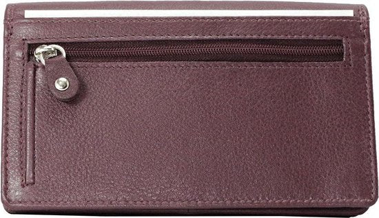 Dames portemonnee bordeauxrood leer RFID ideale dames portemonnee - Arrigo.nl