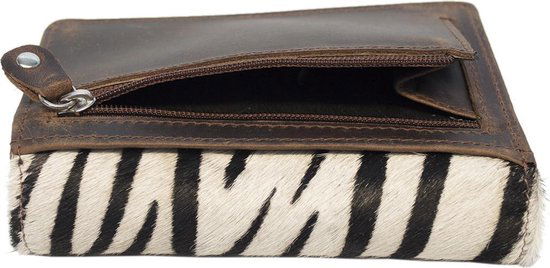 Dames portemonnee donkerbruin leer klein rfid leren dames portemonnee met - Arrigo Leather Goods