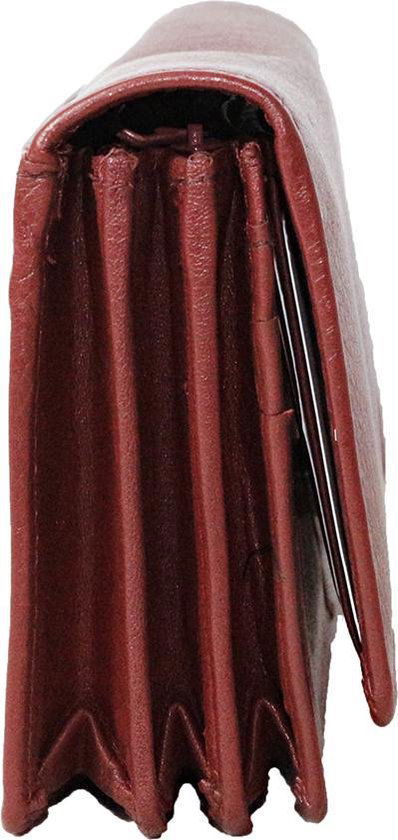 Dames portemonnee donkerrood leer RFID ideale dames portemonnee - Arrigo.nl