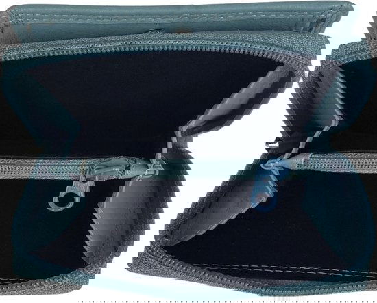 Dames portemonnee heren portemonnee portefeuille leer rfid ritsportemonnee lichtblauw - Arrigo Leather Goods