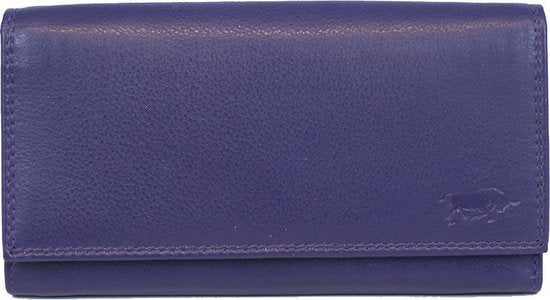 Dames portemonnee leer met knipsluitng donkerpaars portemonnee dames leer donkerpaars - Arrigo.nl