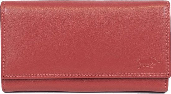 Dames portemonnee leer met knipsluitng rood portemonnee dames leer rood - Arrigo Leather Goods