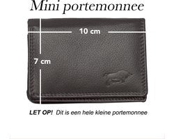 Dames portemonnee mini donkerbruin leer dames portemonnee donkerbruin extra klein - Arrigo.nl