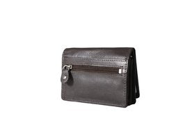 Dames portemonnee mini donkerbruin leer dames portemonnee donkerbruin extra klein - Arrigo.nl