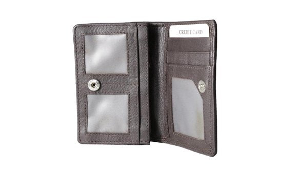 Dames portemonnee mini donkerbruin leer dames portemonnee donkerbruin extra klein - Arrigo.nl