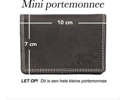Dames portemonnee mini donkerbruin leer klein model met rits en - Arrigo.nl