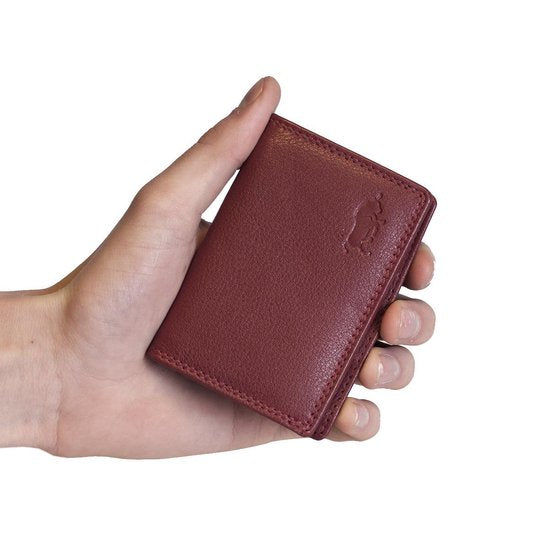 Dames portemonnee mini donkerrood leer dames portemonnee donkerrood extra klein - Arrigo.nl
