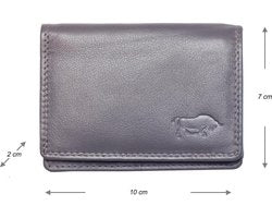 Dames portemonnee mini grijs leer dames portemonnee grijs extra klein - Arrigo Leather Goods