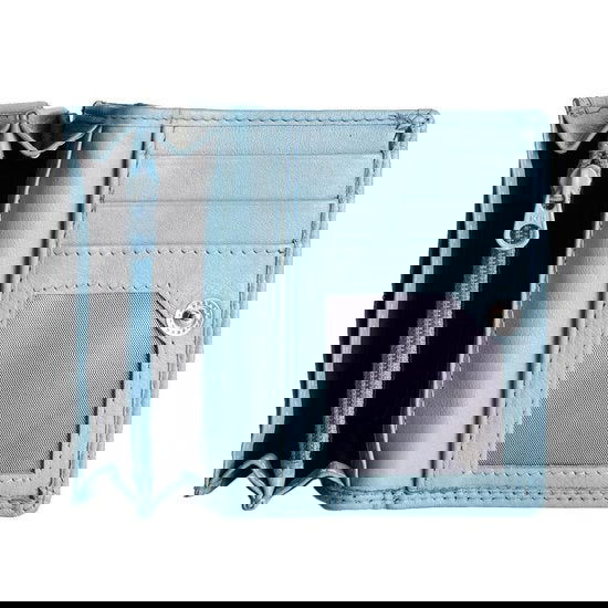 Dames portemonnee mini lichtblauw leer dames portemonnee lichtblauw extra klein - Arrigo Leather Goods