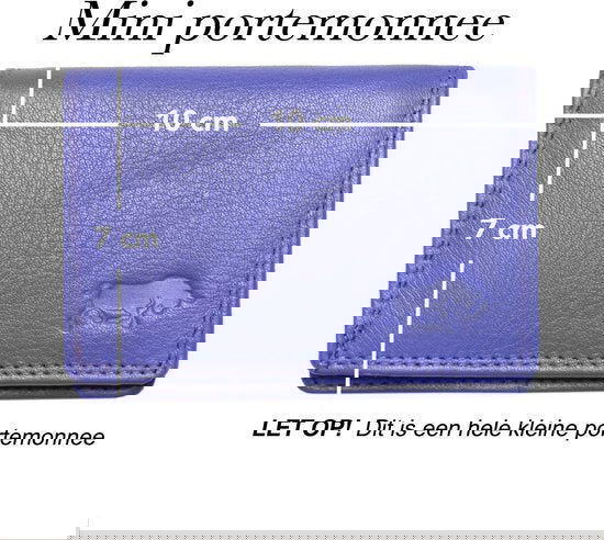 Dames portemonnee mini paars leer dames portemonnee paars extra klein - Arrigo.nl