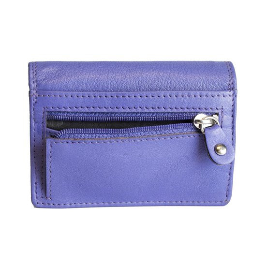 Dames portemonnee mini paars leer dames portemonnee paars extra klein - Arrigo.nl