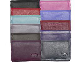 Dames portemonnee mini paars leer dames portemonnee paars extra klein - Arrigo.nl