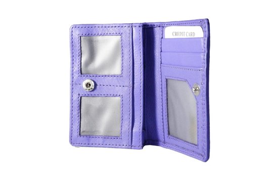 Dames portemonnee mini paars leer dames portemonnee paars extra klein - Arrigo.nl