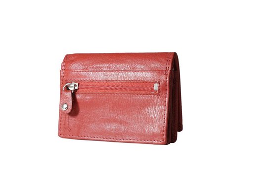 Dames portemonnee mini rood leer dames portemonnee rood extra klein - Arrigo Leather Goods
