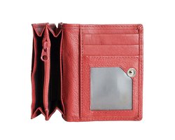 Dames portemonnee mini rood leer dames portemonnee rood extra klein - Arrigo Leather Goods