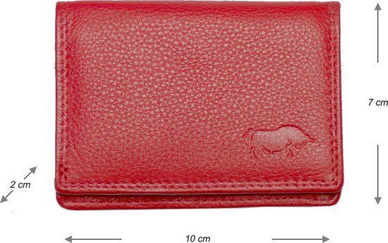 Dames portemonnee mini rood leer dames portemonnee rood extra klein - Arrigo Leather Goods