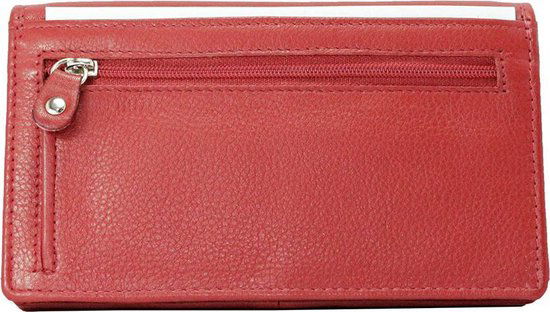 Dames portemonnee rood leer RFID ideale dames portemonnee - Arrigo Leather Goods