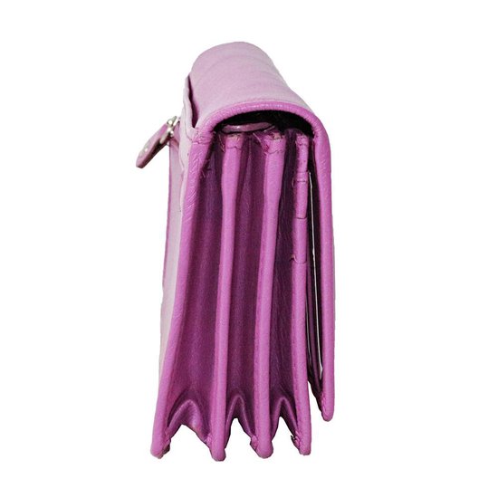 Dames portemonnee roze leer RFID ideale dames portemonnee - Arrigo.nl