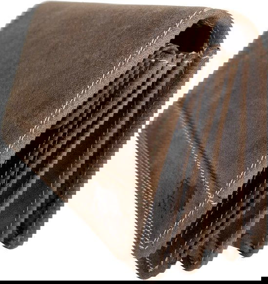 Dames portemonnee van cognackleurig echt leer met RFID-bescherming - Arrigo.nl