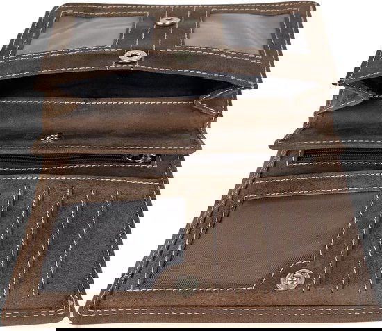 Dames portemonnee van cognackleurig echt leer met RFID-bescherming - Arrigo.nl