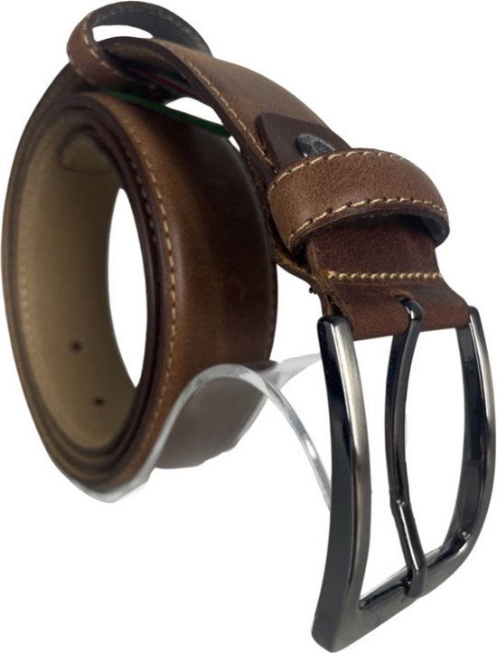 Dames riem cognac bruin heren riem leren riem cognac 3 - Arrigo Leather Goods