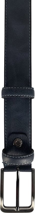 Dames riem donker blauw heren riem leren riem blauw 3 - Arrigo Leather Goods