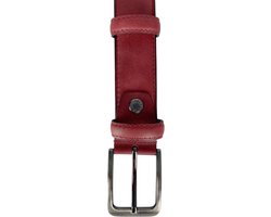 Dames riem rood 3 5 cm breed 110 cm arrigo - Arrigo Leather Goods
